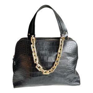 Italian Leather Handbag Claudia Firenze - Black